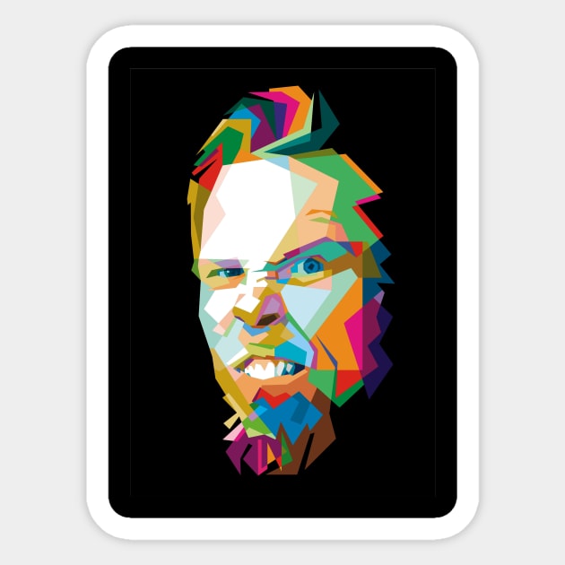 james hetfield WPAP Sticker by pucil03